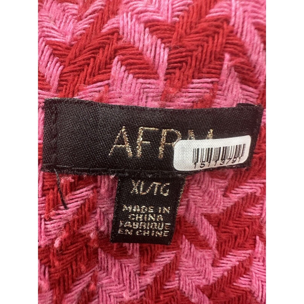AFRM Sassy XL Pink Red Herringbone Lined Oversized Fit Blazer Barbie core READ - Picture 11 of 16